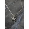 925 Sterling Silver Starfish Chain With Pendant Italy