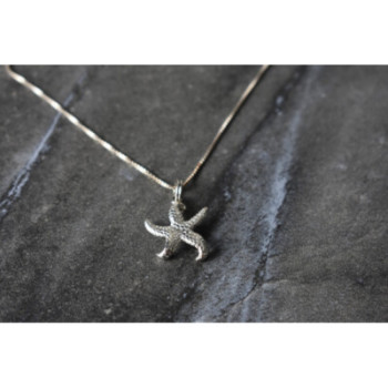925 Sterling Silver Starfish Chain With Pendant Italy