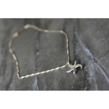 925 Sterling Silver Starfish Chain With Pendant Italy