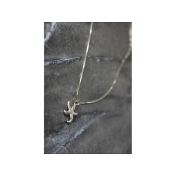 925 Sterling Silver Starfish Chain With Pendant Italy