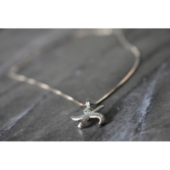 925 Sterling Silver Starfish Chain With Pendant Italy
