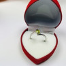 925 Sterling Silver Peridot Ring Size 6