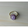 925 Sterling Silver Amethyst Quartz & Purple Tourmaline Ring Size 6.75