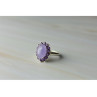925 Sterling Silver Amethyst Quartz & Purple Tourmaline Ring Size 6.75