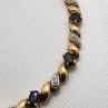 925 Sterling Silver Vermeil Sapphires AND Diamonds Bracelet Size 7.25 IN