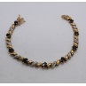 925 STERLING SILVER VERMEIL SAPPHIRES AND DIAMONDS BRACELET SIZE 7.25 IN
