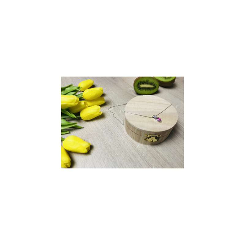 925 Sterling Silver Morganite & CZ Chain With Pendant