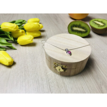 925 Sterling Silver Morganite & CZ Chain With Pendant