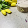 925 Sterling Silver Morganite & CZ Chain With Pendant