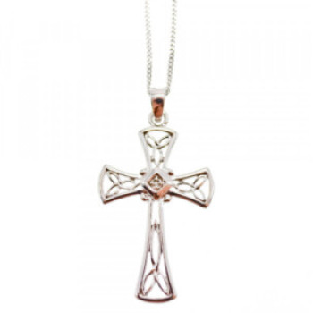 925 Sterling Silver Diamond Chain With Cross