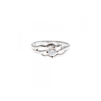 925 Sterling Silver CZ Ring Size 7