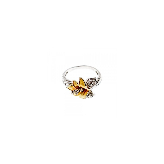 925 Sterling Silver Gold Plated CZ 