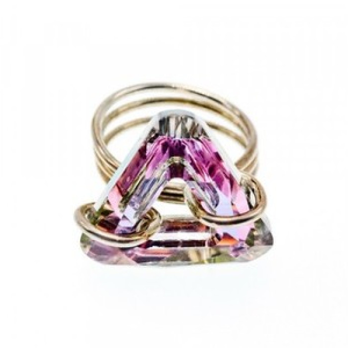 925 Sterling Silver Multicolor Jewelry Glass Ring Size 6.5 Italy