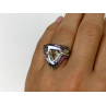 925 Sterling Silver Multicolor Jewelry Glass Ring Size 6.5 Italy