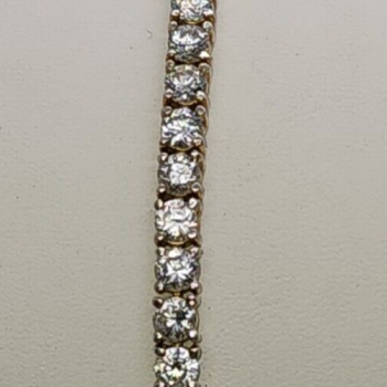 925 Sterling Silver Vermeil Goshenite Bracelet Size 7.5 IN