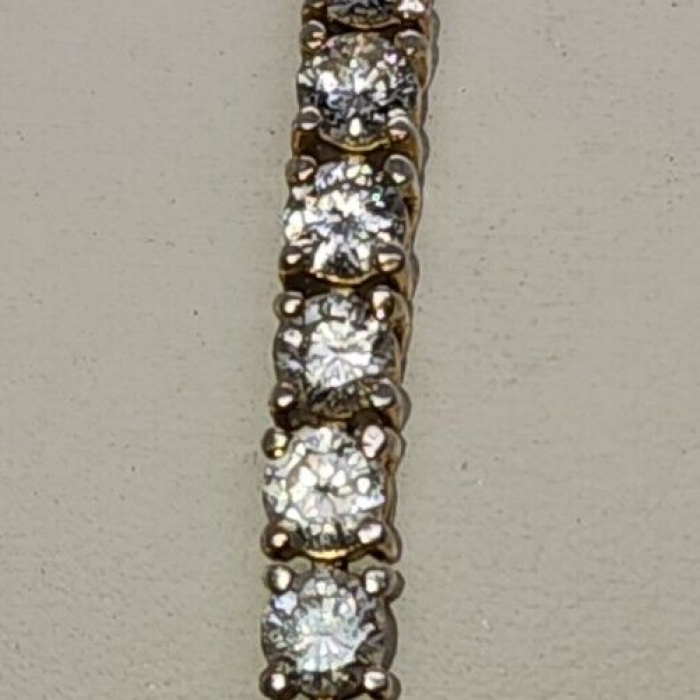 925 Sterling Silver Vermeil Goshenite Bracelet Size 7.5 IN