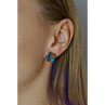 925 Sterling Silver Multicolor Jasper Stud Earrings