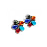 925 STERLING SILVER MULTICOLOR JASPER STUD EARRINGS