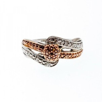 925 Sterling Silver Heliodor & White Beryl/Goshenite Ring Size 7