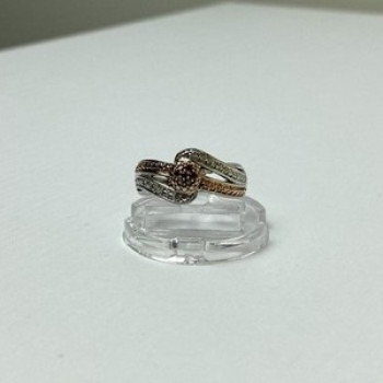 925 Sterling Silver Heliodor & White Beryl/Goshenite Ring Size 7