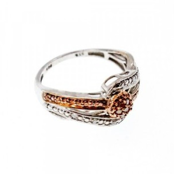 925 Sterling Silver Heliodor & White Beryl/Goshenite Ring Size 7