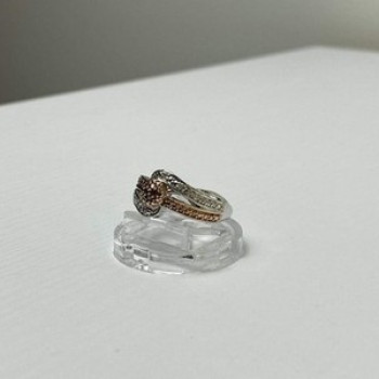 925 Sterling Silver Heliodor & White Beryl/Goshenite Ring Size 7