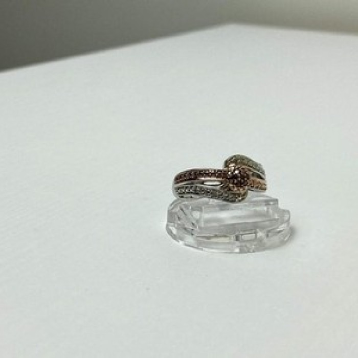 925 Sterling Silver Heliodor & White Beryl/Goshenite Ring Size 7