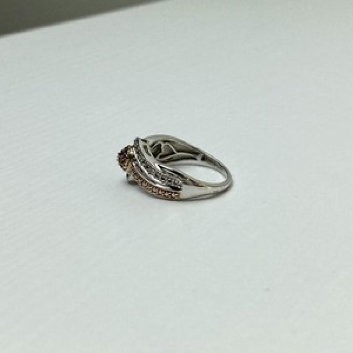 925 Sterling Silver Heliodor & White Beryl/Goshenite Ring Size 7