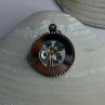M&M 925 Sterling Silver Good Luck Pearl & Larimar Pendant Length 1.10 Inch