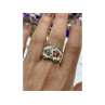 Vintage 925 Sterling Silver Enamel Ring Size 8