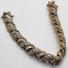 925 Sterling Silver Vermeil CZ Bracelet Size 7.15 IN