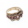 925 Sterling Silver Iolite & Marcasite Ring Size 6.5