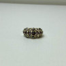 925 Sterling Silver Iolite & Marcasite Ring Size 6.5