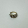 925 Sterling Silver Iolite & Marcasite Ring Size 6.5