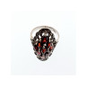 Vintage 925 Sterling Silver Garnet & Marcasites Ring Size 6.5
