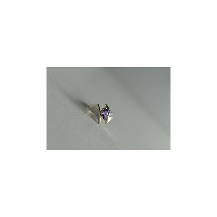 925 Sterling Silver Amethyst Ring Size 6.75