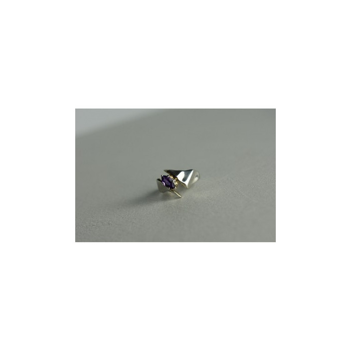 925 Sterling Silver Amethyst Ring Size 6.75