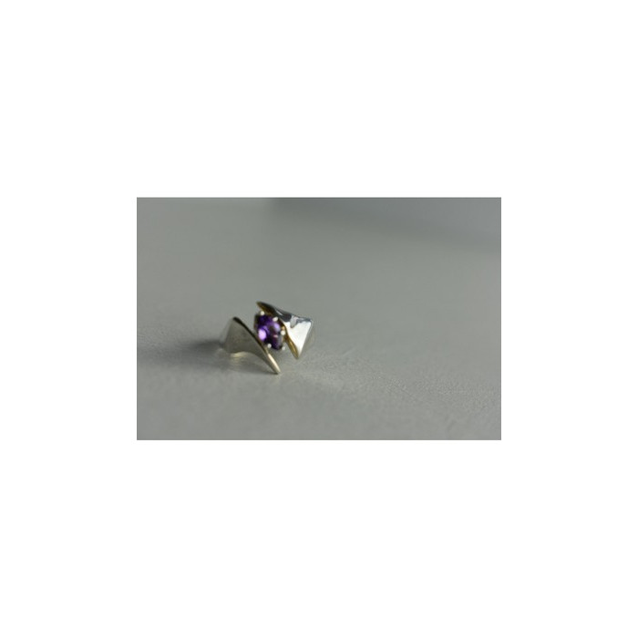 925 Sterling Silver Amethyst Ring Size 6.75
