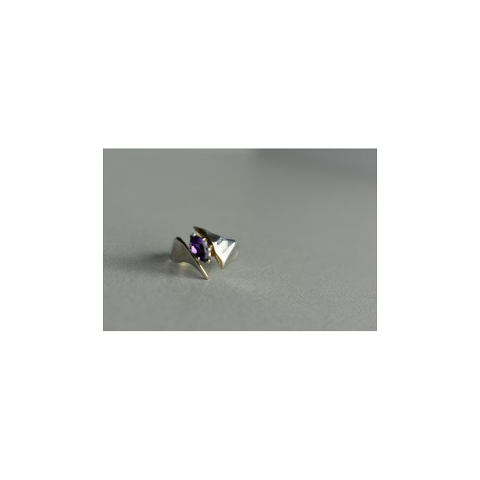 925 Sterling Silver Amethyst Ring Size 6.75