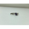 925 Sterling Silver Tanzanite & CZ Ring Size 8