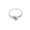 925 Sterling Silver Tanzanite & CZ Ring Size 8