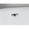 925 Sterling Silver Tanzanite & CZ Ring Size 8