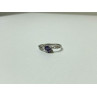 925 Sterling Silver Tanzanite & CZ Ring Size 8