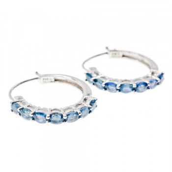 925 Sterling Silver Aquamarine Earrings
