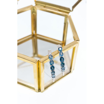 925 Sterling Silver Aquamarine Earrings