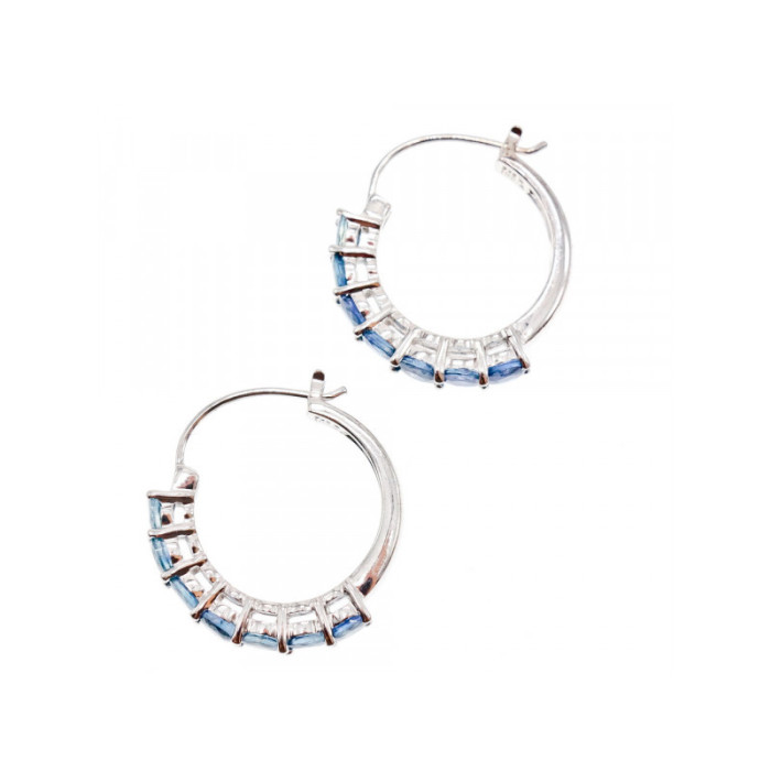 925 Sterling Silver Aquamarine Earrings
