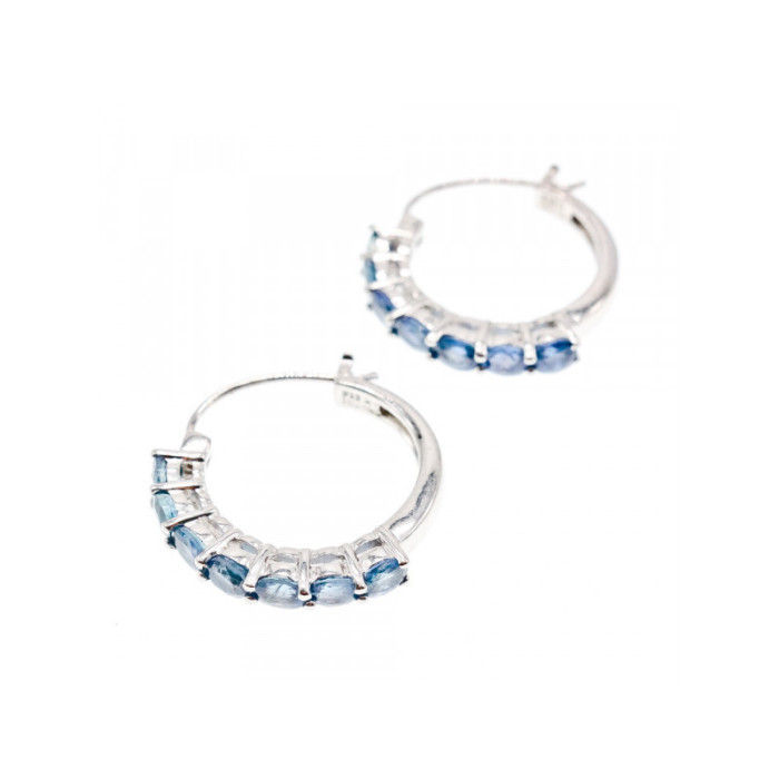 925 Sterling Silver Aquamarine Earrings