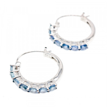 925 Sterling Silver Aquamarine Earrings