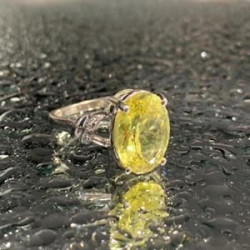 925 Sterling Silver CZ Ring Size 6.5