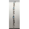 925 STERLING SILVER BLUE SAPPHIRES BRACELET SIZE 7.25 IN